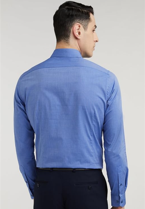 Blue Full Sleeves Formal Shirt - Image 2