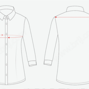 Blue 3/4th Sleeves Formal Shirt-Female